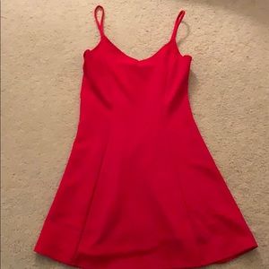 Red ribbed tank dress!